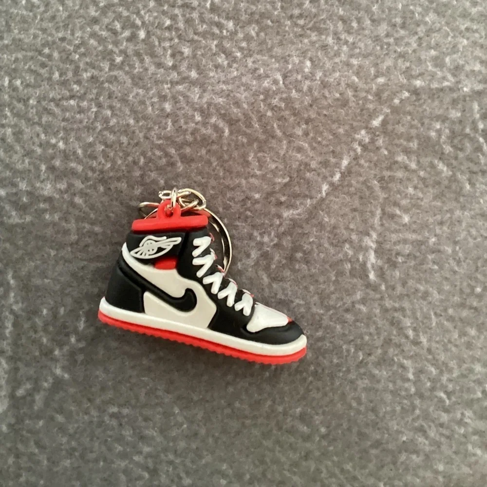 Red and Black Jordan high top sneaker keychain